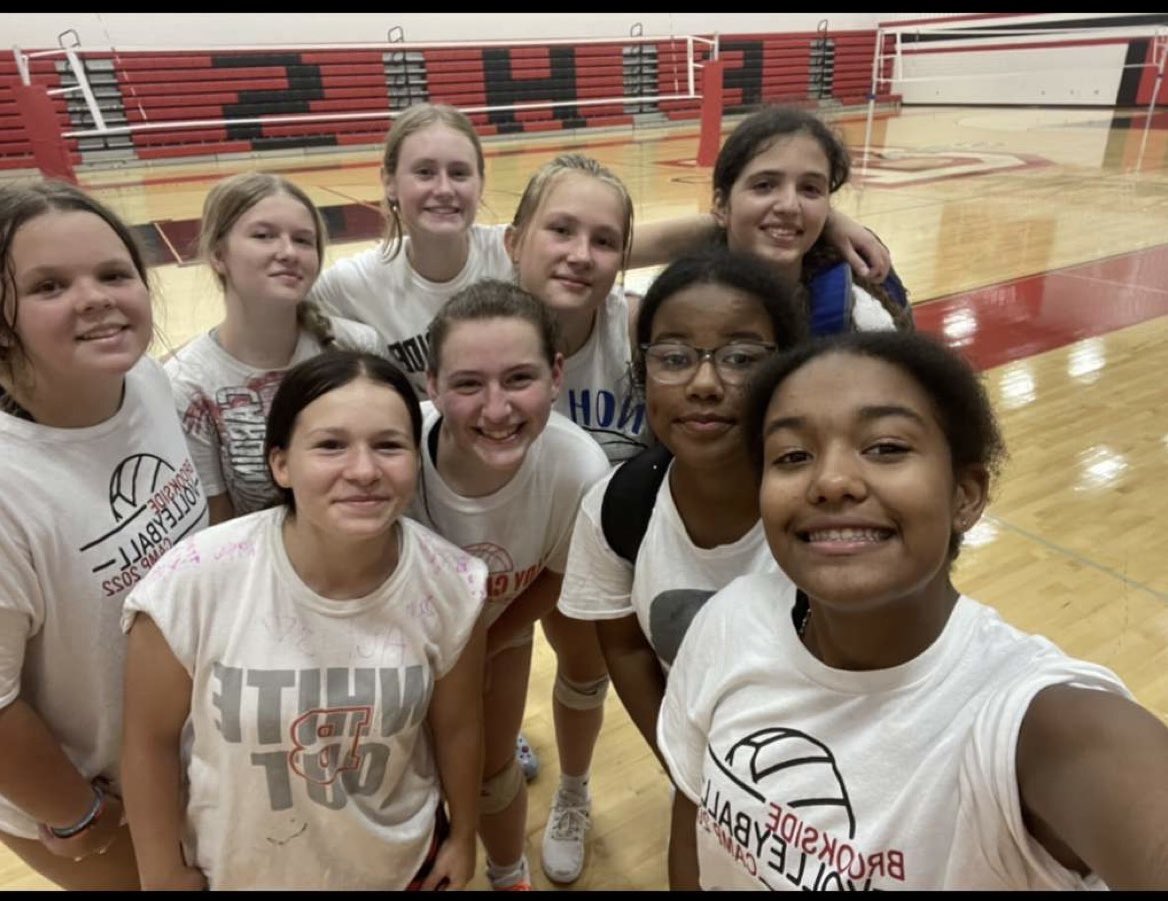 We are getting ready….11 days till the first game!! They are working hard and more importantly working together to achieve the goals that we are reaching for!! #unstoppable #CardinalVolleyball @Brookside_AD