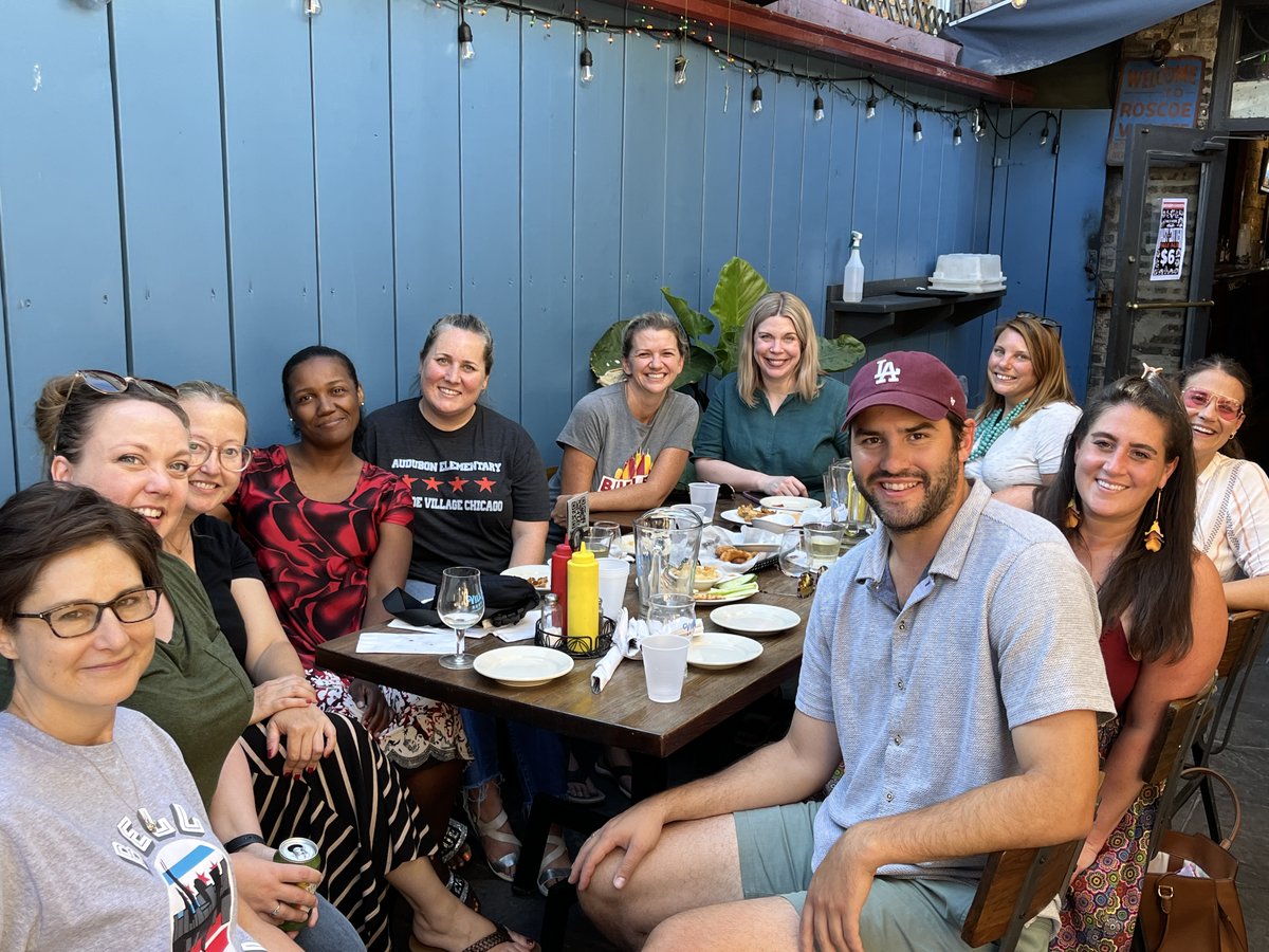 The school year is almost here! Your neighborhood school leaders gather to recharge and connect tonight. Represented here: <a href="/AGBellSchool/">A.G.Bell School</a>, Hawthorne, <a href="/tubmanCPS/">Harriet Tubman Elementary School</a>, Audubon, <a href="/BurleySchool/">Burley School</a>, <a href="/CoonleyES/">John C. Coonley Elementary</a> , <a href="/HamiltonCPS/">Hamilton Elementary</a>, &amp; Blaine. #PrincipalPals #letsdothistogether <a href="/CpsLeaders/">Principal Quality</a>