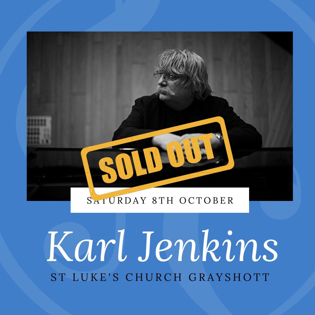 SOLD OUT! 

It is going to be a full house for our upcoming Gala evening with KarlJenkins. 

We aren't surprised as Sir Karl is our Patron and a firm favourite with our Friends and many others.