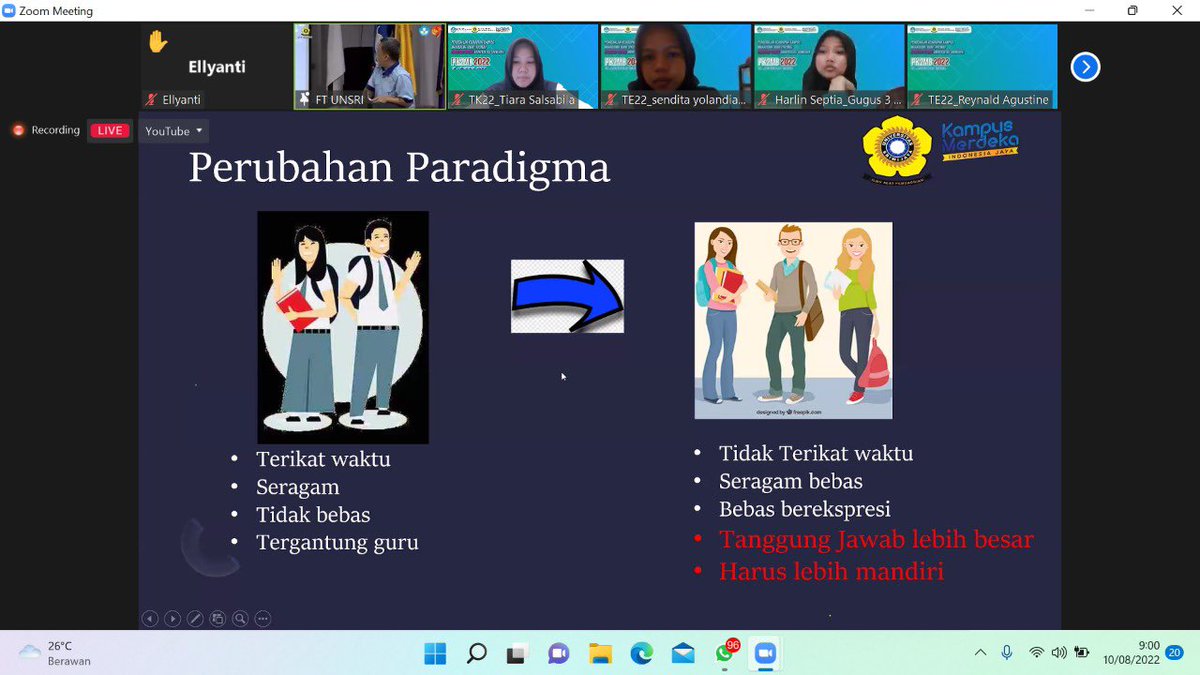 yokebaedah's tweet photo. Pemaparan materi “Perubahan Paradigma” yang disampaikan oleh Dr. Bhakti Yudho Suprapto, S.T, M.T selaku wakil dekan bidang akademik.
#PK2FTUNSRI2022 #EngineeringForUnity #LangkahBesarMenujuTeknikJaya
#FTBERJAYA https://t.co/MJO4Nx2Bm5