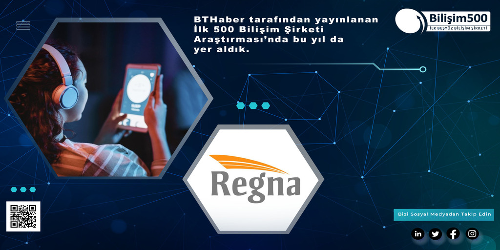 Bu başarıda katkıları bulunan tüm çalışma arkadaşlarımız başta olmak üzere, değerli müşterilerimize ve iş ortaklarımıza teşekkür ederiz.

#RegnaConsulting #Bilişim500 #bthaber