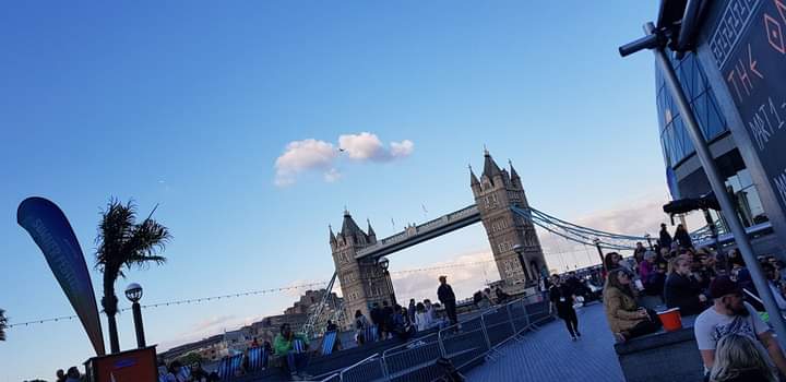 thegastronomes's tweet photo. Thisday2017. Managed to #shoot a bit of #London without too many #cranes #TowerBridge And on the right #2010 shooting #pocketchef in #Santorini on the Bridge @aressanahotel photo AirborneTV https://t.co/7V0LEyTaA7