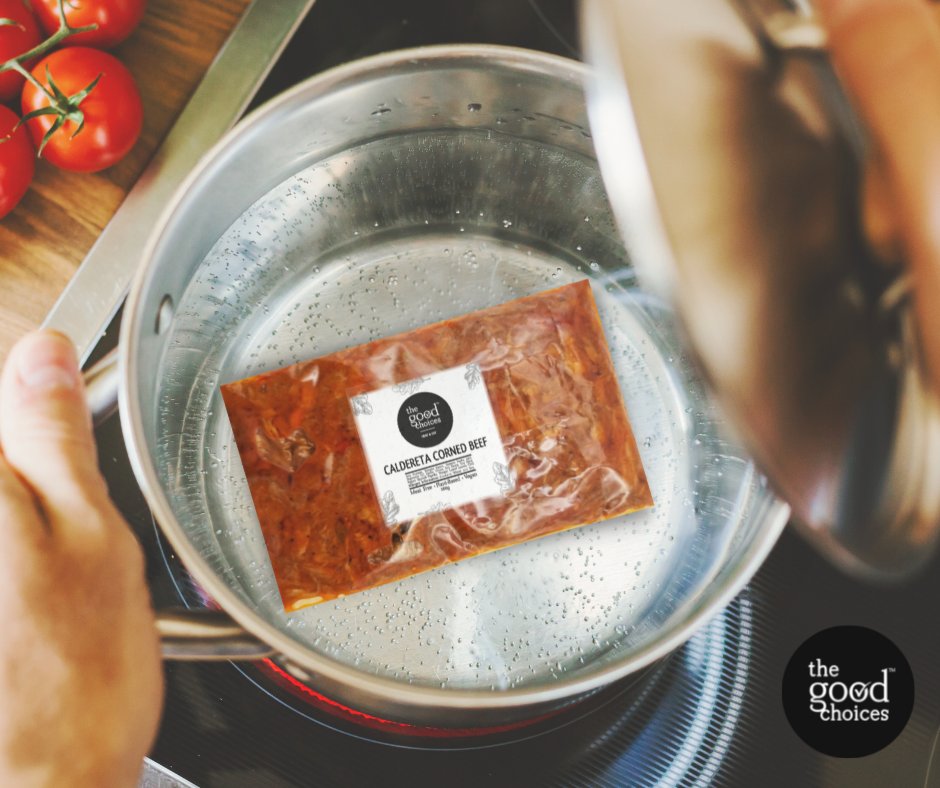 Here's a lazy hack for you: Heat The Good Choices Heat-&amp;-Eat viands in hot water and skip washing lots of dishes. Happy National Lazy Day!😉

#youwontbelieveitsnotmeat #wearefilipinoplantbased #filipinoveganmovement
