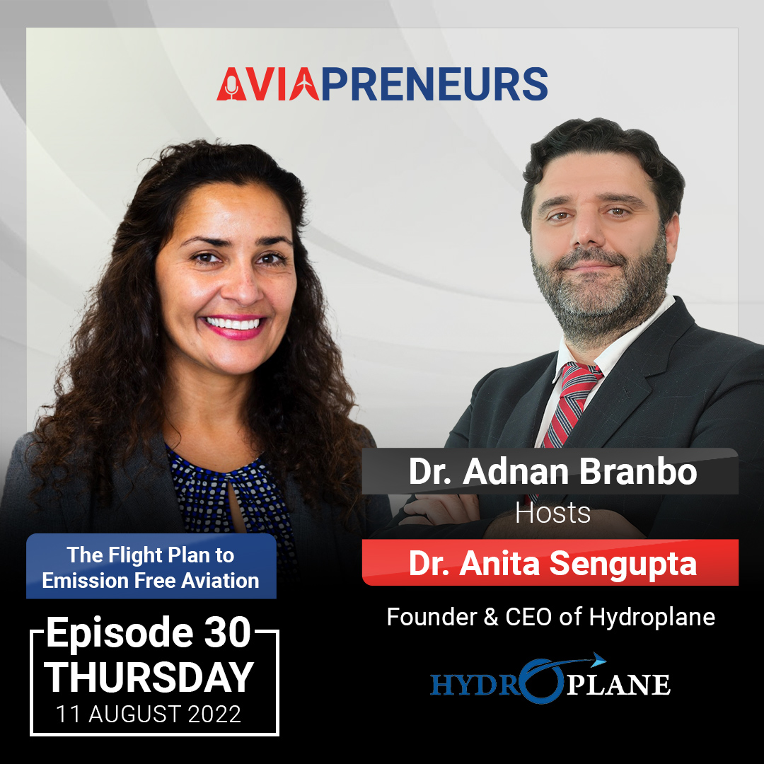 aviapreneurs's tweet photo. Join Dr. @adnanbaranbo in the 30th Episode of AVIAPRENEURS about The Flight Plan to Emission Free Aviation featuring The Founder &amp; CEO of @HydroplaneAero , @Doctor_Astro  ✈🌎 https://t.co/Tv8Sg7EYwH