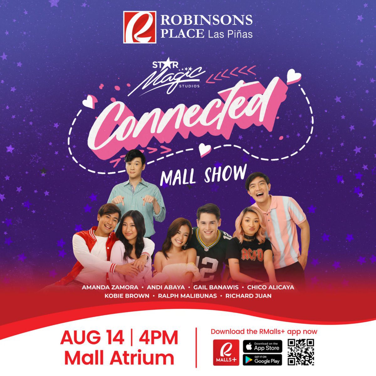 Catch KoDrea and #ConnectedTheMovie cast on August 14 at Robinsons Las Piñas. See you! 💙 #ConnectedMallShow

#KoDrea