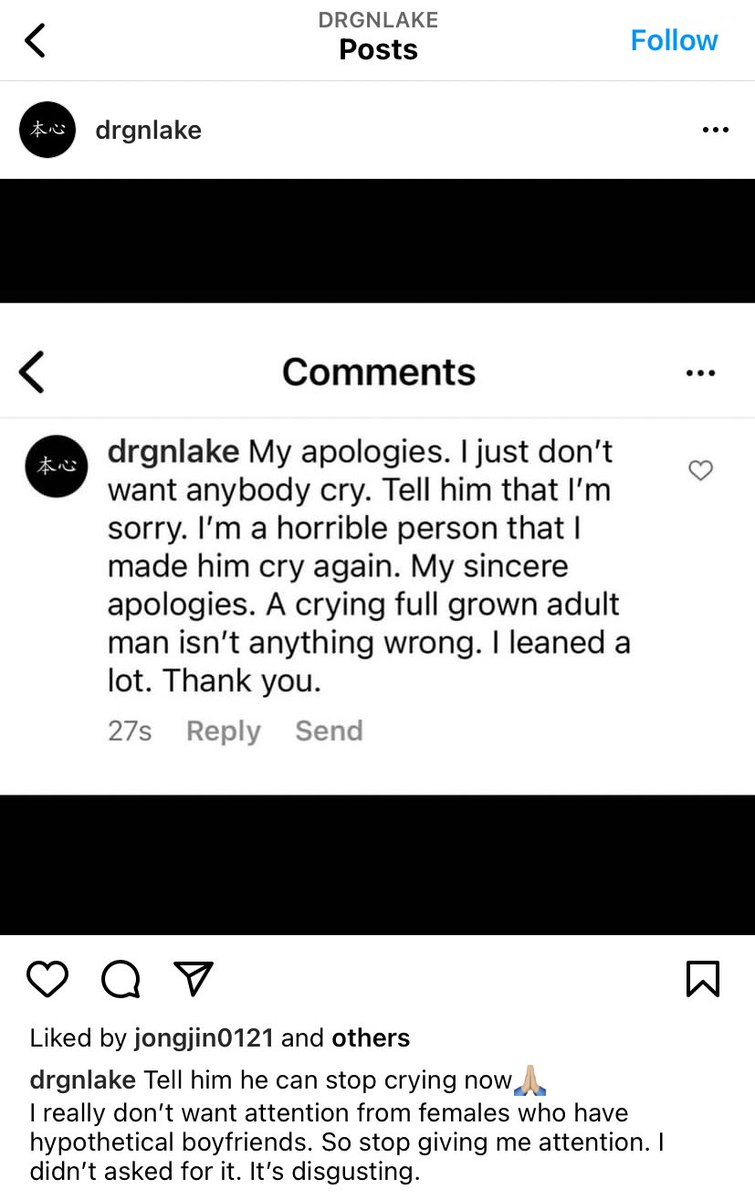 DeputyMermaids's tweet photo. Please continue to report his accounts. 

His thinly veiled apologies are nothing but damage control. Such toxic masculinity and speaking poorly of Mino as well as making fun of his fans should not be tolerated and excused. https://t.co/xijdWaZNHK