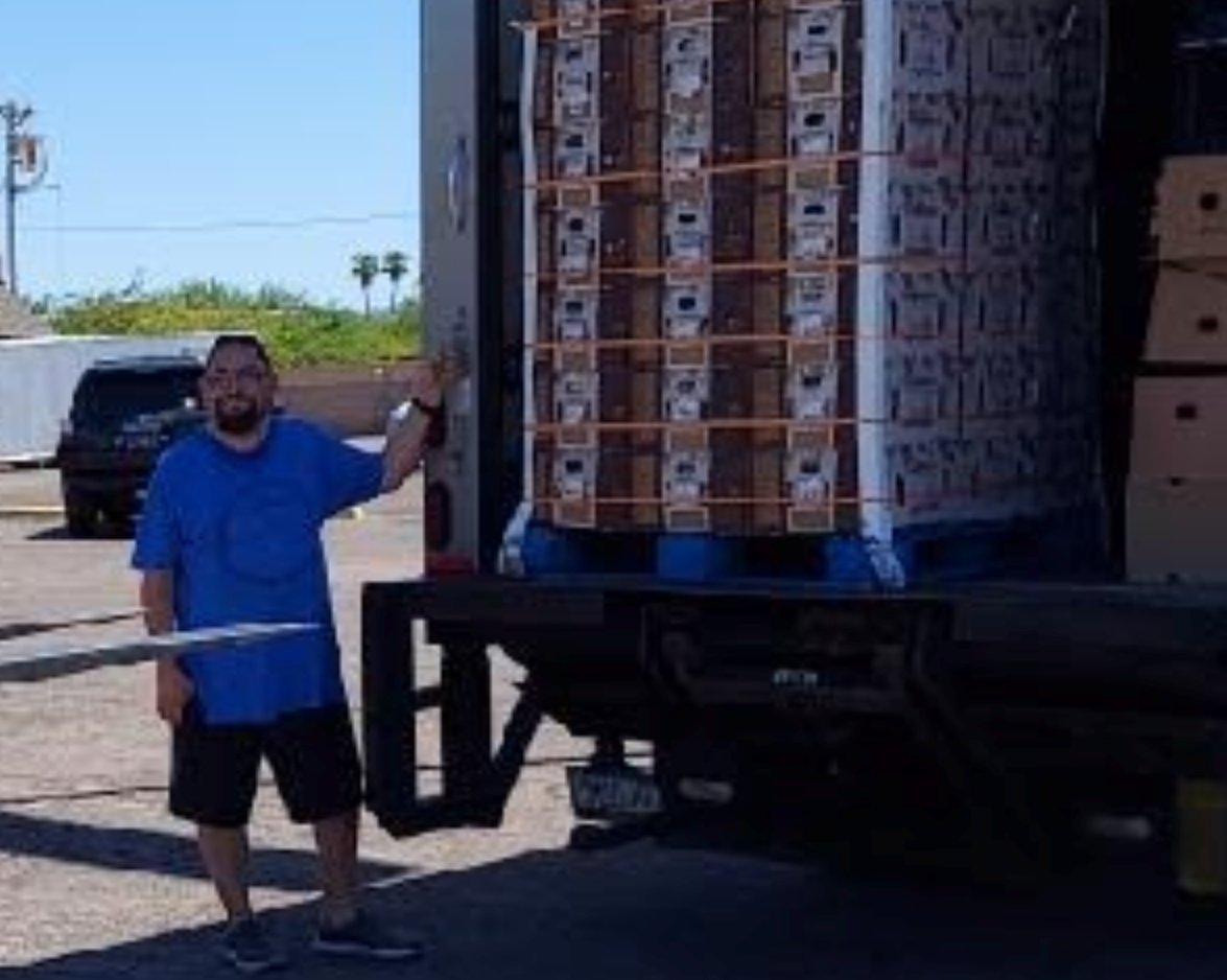 This is what 8,122 lbs of food looks like!  Thank you Treasure box Boutique in Apache Junction for thinking of us!