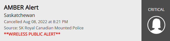 WxMinnesota's tweet image. The @RCMPSask are requesting those in/around South Dakota to be on the lookout for 2 abducted children from an #AMBERAlert who are believed to be in the state and are in extreme danger.

1/5 #SDwx