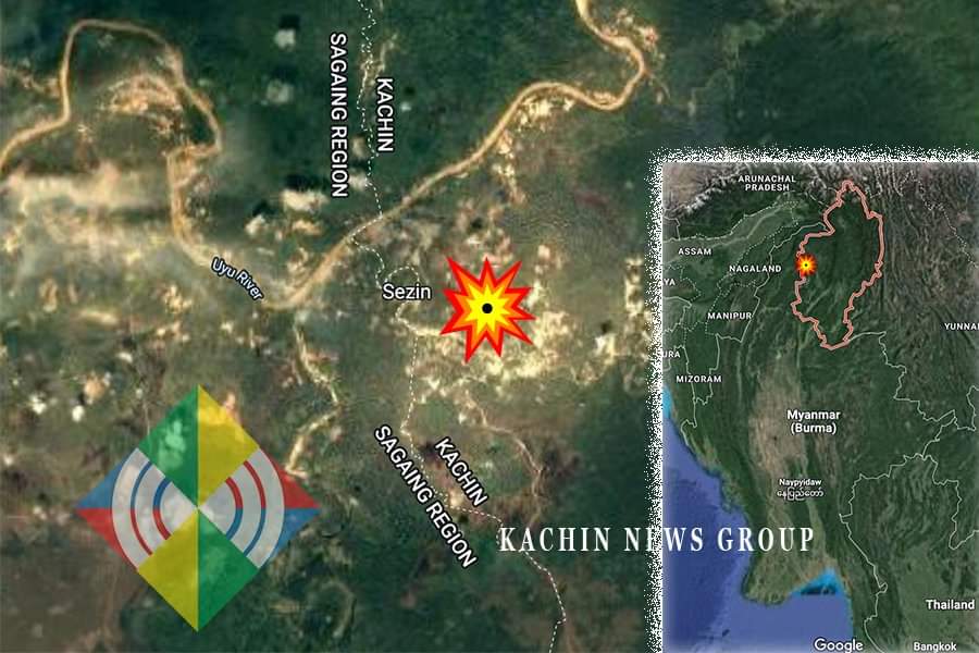 Chanapai247's tweet photo. Witness man claimed that SAC's jet dropped firebombs onto #Sezin village (Hpa Kant tsp) last night and the fire started to catch from house to house. At around 9pm, soldiers themselves set fire to unburned houses and finally, over 400 houses were reduced to ashes.
#2022Aug10Coup https://t.co/vbFDofDGHZ