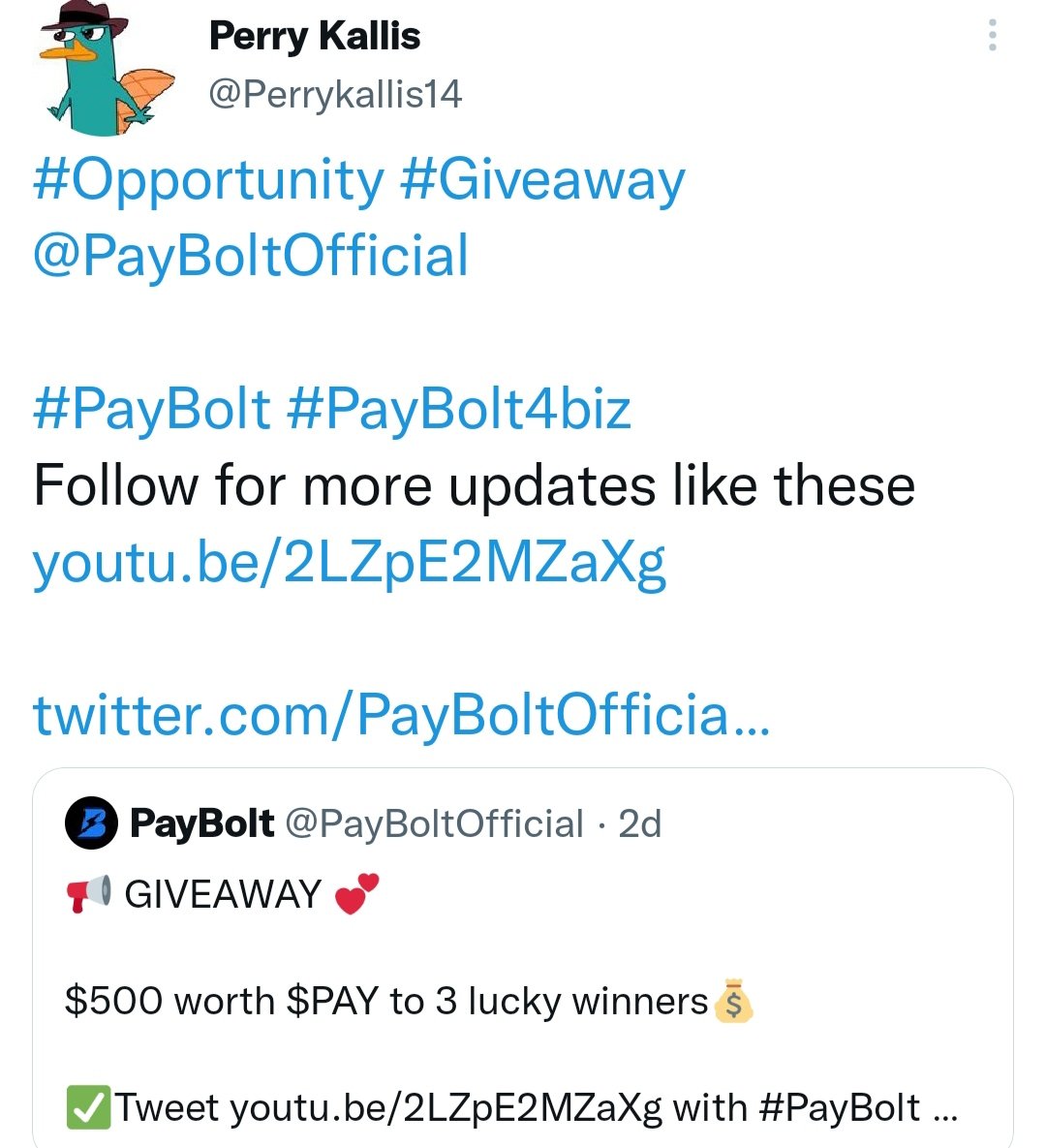 Perrykallis14's tweet photo. @PayBoltOfficial The team never disappoints 🤠🔥
#PayBolt #PayBolt4biz https://t.co/yNfNQIMQX5