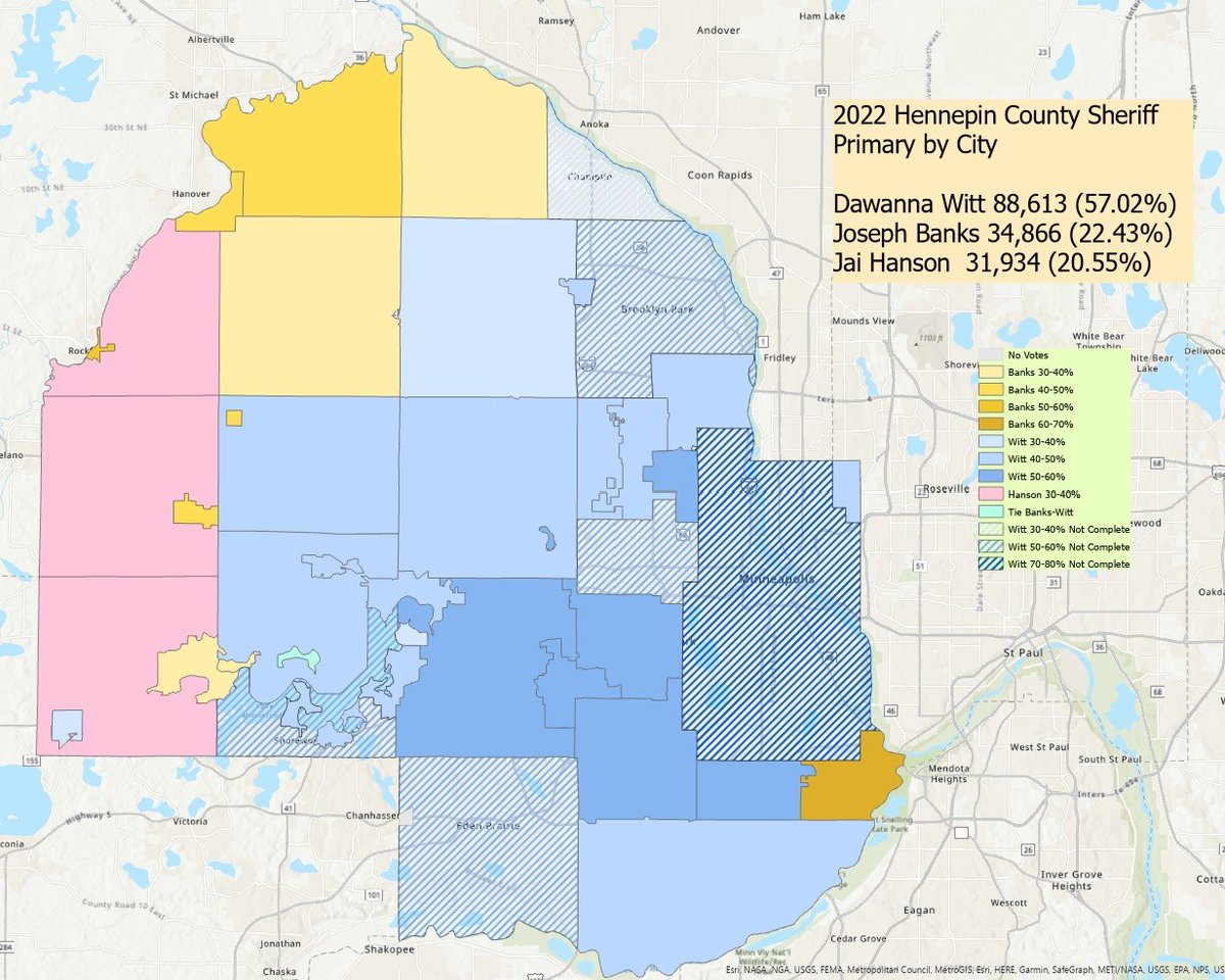 Minnesota Mapper on Twitter "Results for the Hennepin County Sheriff