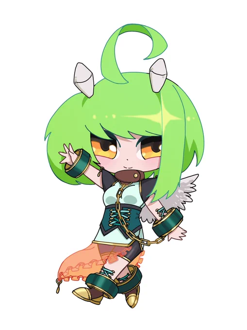 オリキャラのテーナちゃんのデフォルメ 