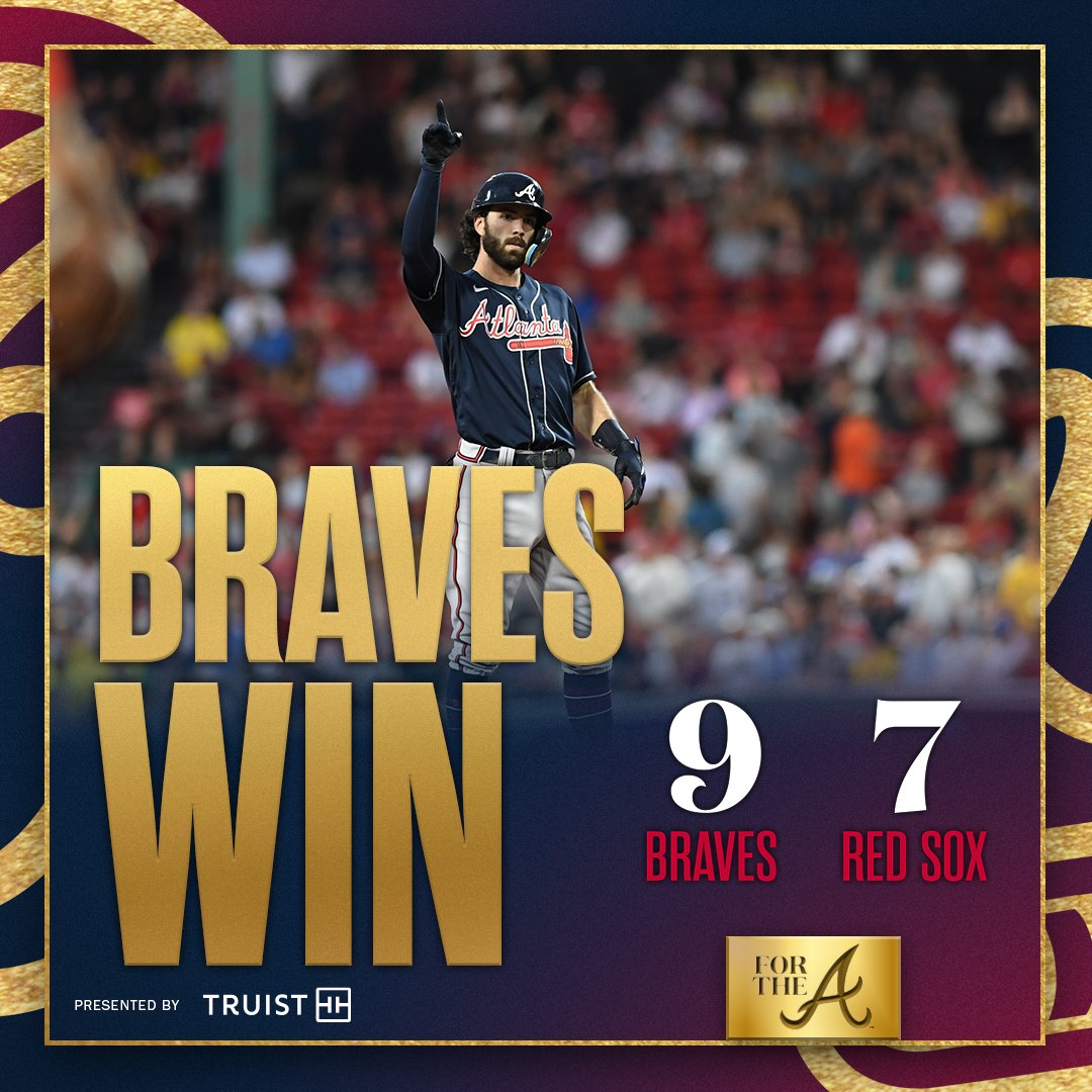 Braves's tweet photo. Braves WIN! 

@TruistNews | #ForTheA https://t.co/H0HwC04xap