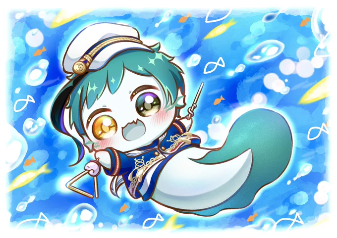 #twstファンアート チギョフロ「((o(。>ω<。)o))。:*°」 
