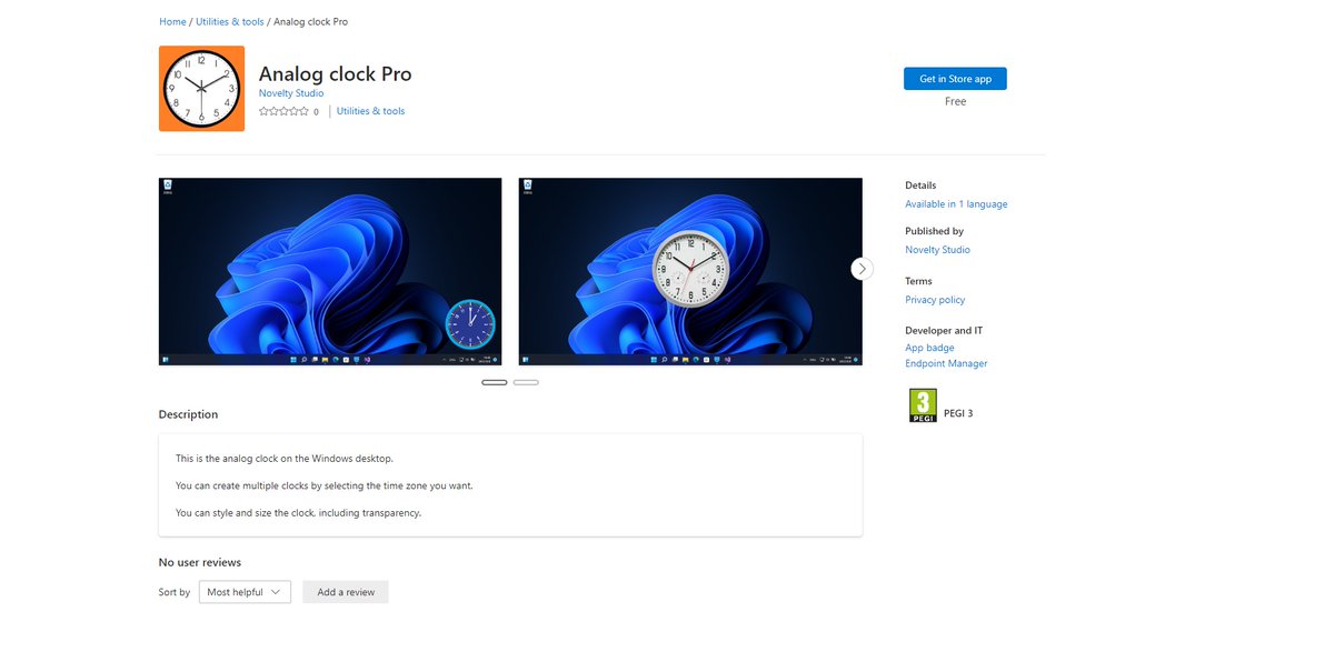 CAStenman's tweet image. Analog clock Pro, is App of The Day on myAppFree  bit.ly/3zJmBaY   #Windows10 #myAppFree #AnalogClock