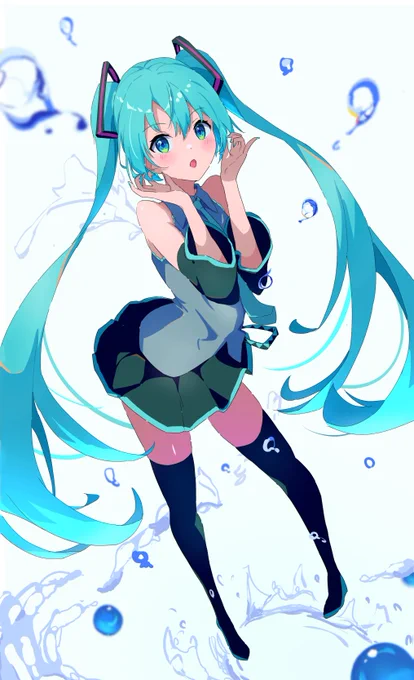 しゅわしゅわ～#初音ミク 