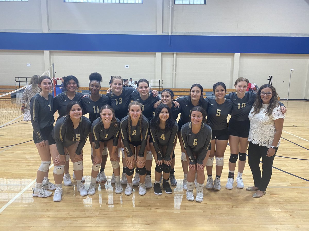 I just had to get a team pic after our first WIN of the season! Super proud of these girls and their effort on the court tonight💛🖤 s/o to our Freshman &amp; Varsity teams on their wins tonight!! <a href="/SeguinMatVB/">Seguin Matador VB 🏐⚔️</a> <a href="/SeguinHSTx/">Seguin High School</a> <a href="/SeguinSportsBC/">Seguin Sports Booster Club</a> #FamilyOfChampions