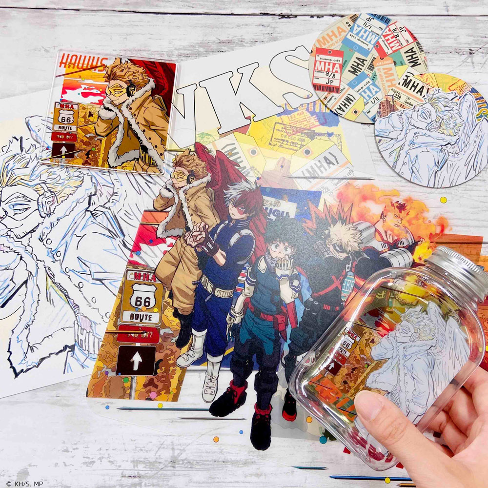 僕のヒーローアカデミア　文房具カフェ　ランチョンマット　ホークス　エンデヴァー 僕のヒーローアカデミア 文房具カフェ ランチョンマット