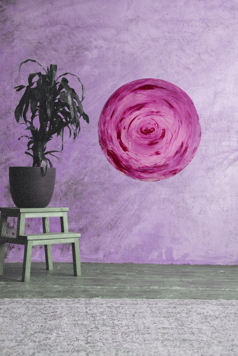 When I painted this I saw rose, but now I see vortex. What do you see? #abstractart #abstractpainting #modernart #BuyIntoArt #artforsale #interiordesign #abstractfloral