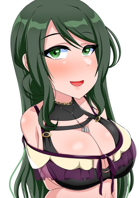 ちょっと修正した水着絵空ちゃん(髪のハイライト、首の飾り追加、ひらひら追加) 