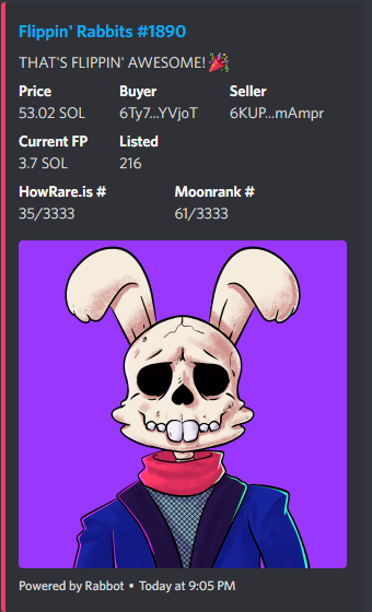 FlippinRabbits's tweet photo. Flippin' Rabbits just had our biggest SALE 💀

We keep building in the shadows and people are starting to notice 👀

Skellies get 1 extra free spin with GACH and REV SHARE from it once FULLY PUBLIC💰

Are you ready to join the MEADOW?!?!?! 

#JustFlipIt https://t.co/ohH8THz3ok