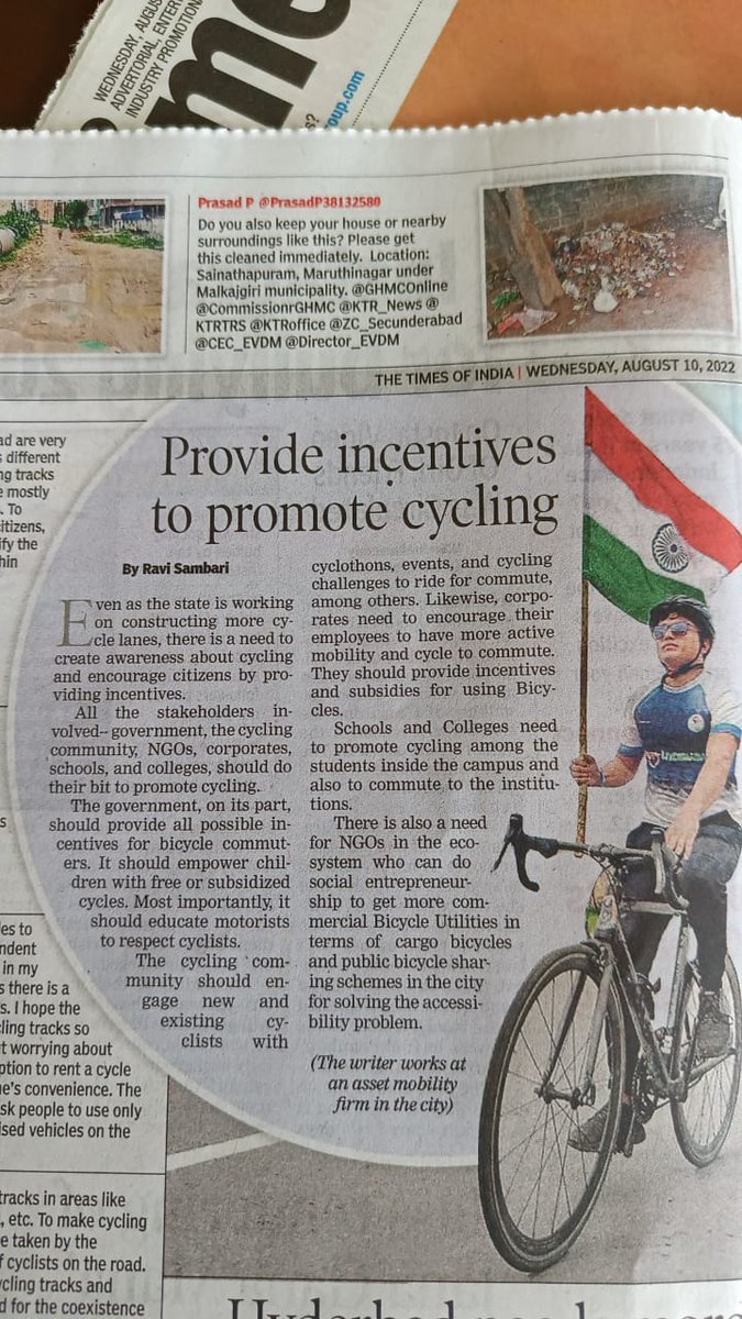 🇮🇳 Ravi #Fit India Telangana Cycling Ambassador tweet media
