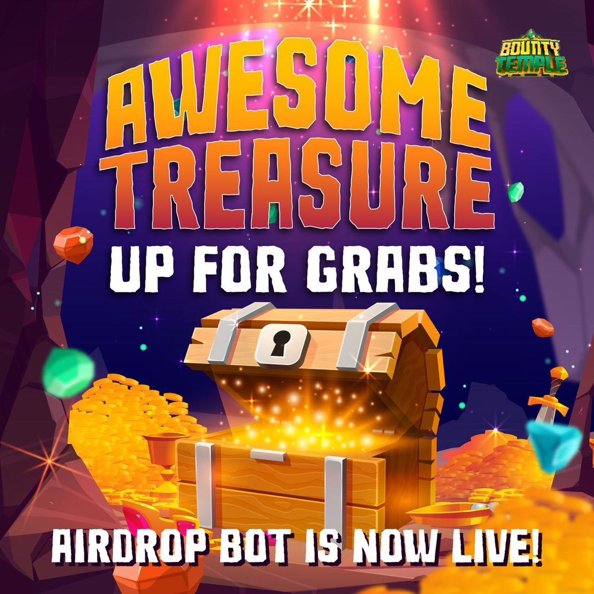 New airdrop: Bounty Temple (USDT)
Total Reward: 2,000 USDT
Rate: ⭐️⭐️⭐️⭐️
Winners: 700 Random &amp; Top 50
Distribution: within 2 weeks after airdrop ends

Bot Airdrop Link: t.me/BountyTempleAi…

#Airdrop #Airdrops #Airdropinspector #BSC #BountyTemple #USDT #Crypto #Bitcoin