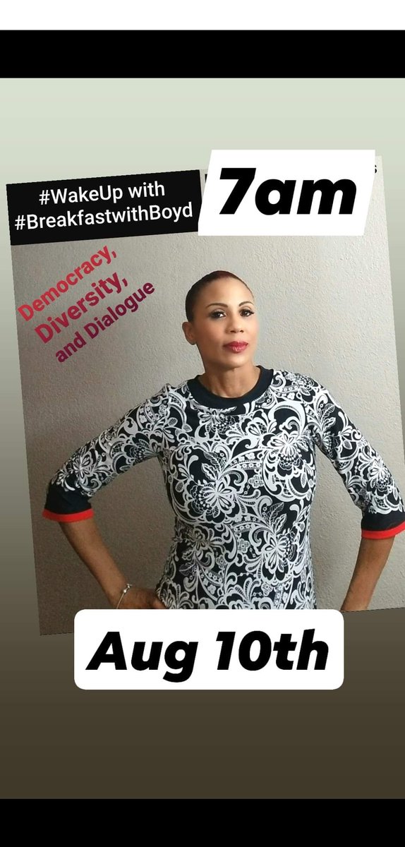 BoydSherrise's tweet photo. #breakfastwithboyd 

Aug 10 7A on FACEBOOK LIVE

It's voting time.....
There are some things you need to know. Trust me, you want to share this.... https://t.co/aQri3DZgRw