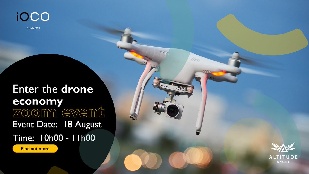 DeanConde's tweet photo. I will be hosting a great Drone webinar on where we are now , where South Africa is moving in terms of regulation , and then hoping over to Altitude Angel to show you why Unified Traffic Management in necessary for air safety. Join us 18th Aug 10am
https://t.co/mvQM9B3YYj https://t.co/4QEKIzjaTT
