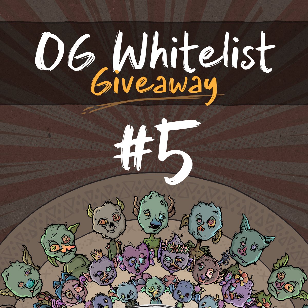 🚨LAST CHANCE to get OG WL spots🚨

🏆OG Whitelist Giveaway # 5🏆

To enter:  
1⃣ RT pinned📌tweet
2⃣ Comment #GoblinClan 
3⃣ Post proof below

3 Winners!

***All OG WL Giveaway winners will be announced Aug10

#Freemint #FreeNFTs #NFTGiveaways