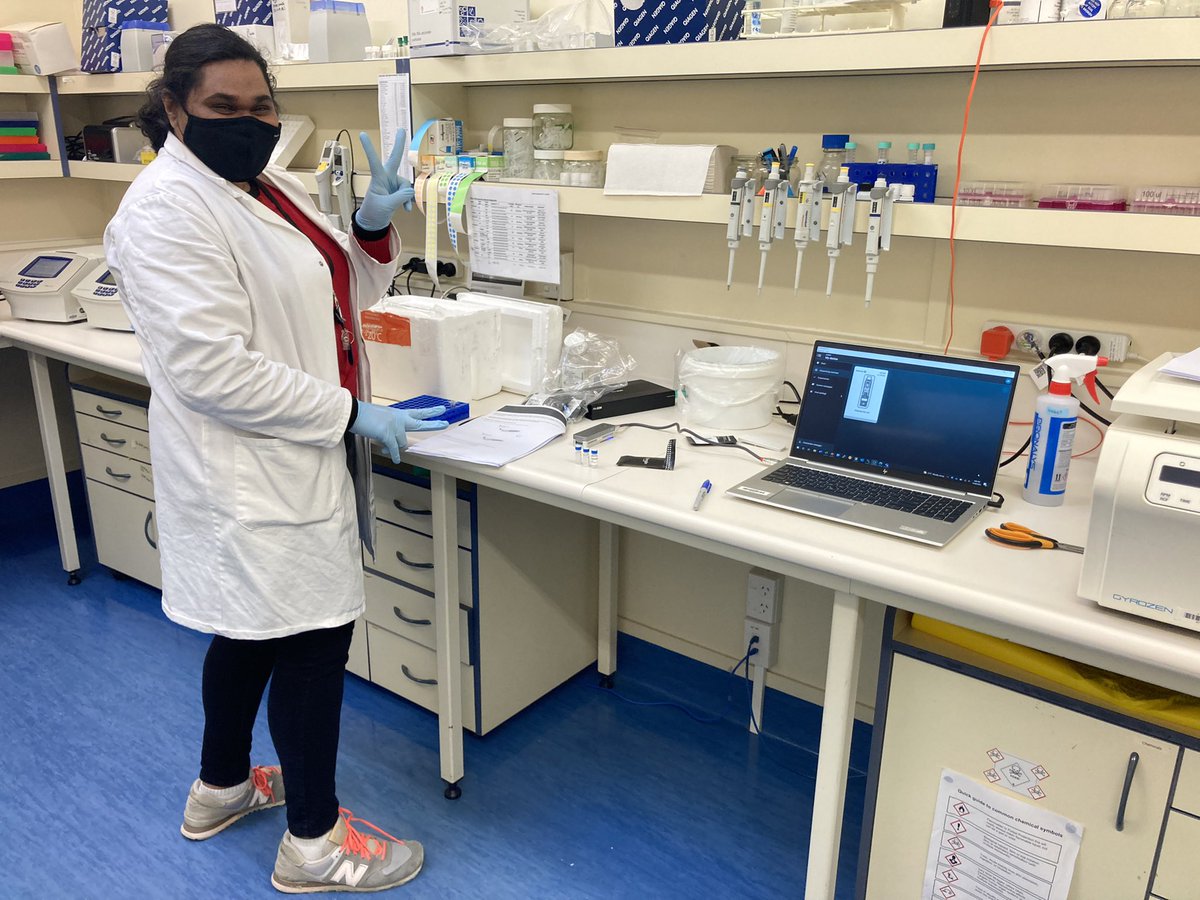 J_Shiller's tweet photo. Long(ish) amplicon sequencing happening on the flongle courtesy of @shiningbrightG3 at @scion_research https://t.co/G1TkhRmgJV