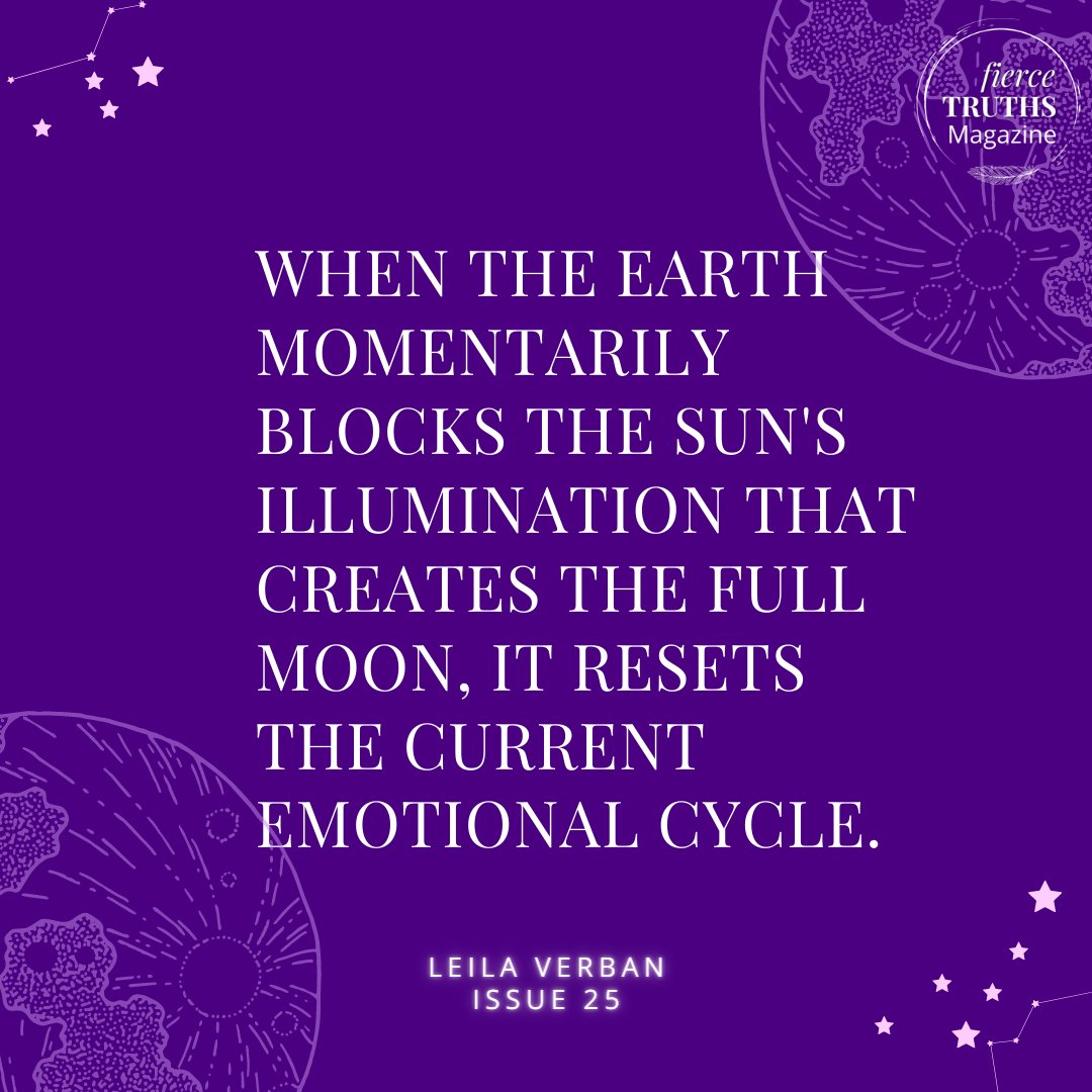 fiercetruthsmag's tweet photo. When the earth momentarily blocks the sun's illumination that creates the full moon, it resets the current emotional cycle.

-Leila Verban ⁠

🤍
⁠
#moon #fullmoon #astronomy #spiritualmagazine #spirituality #science #magic #life #cosmos #moonphases #latestissue #powerofthemoon https://t.co/XNhTNiwQhW