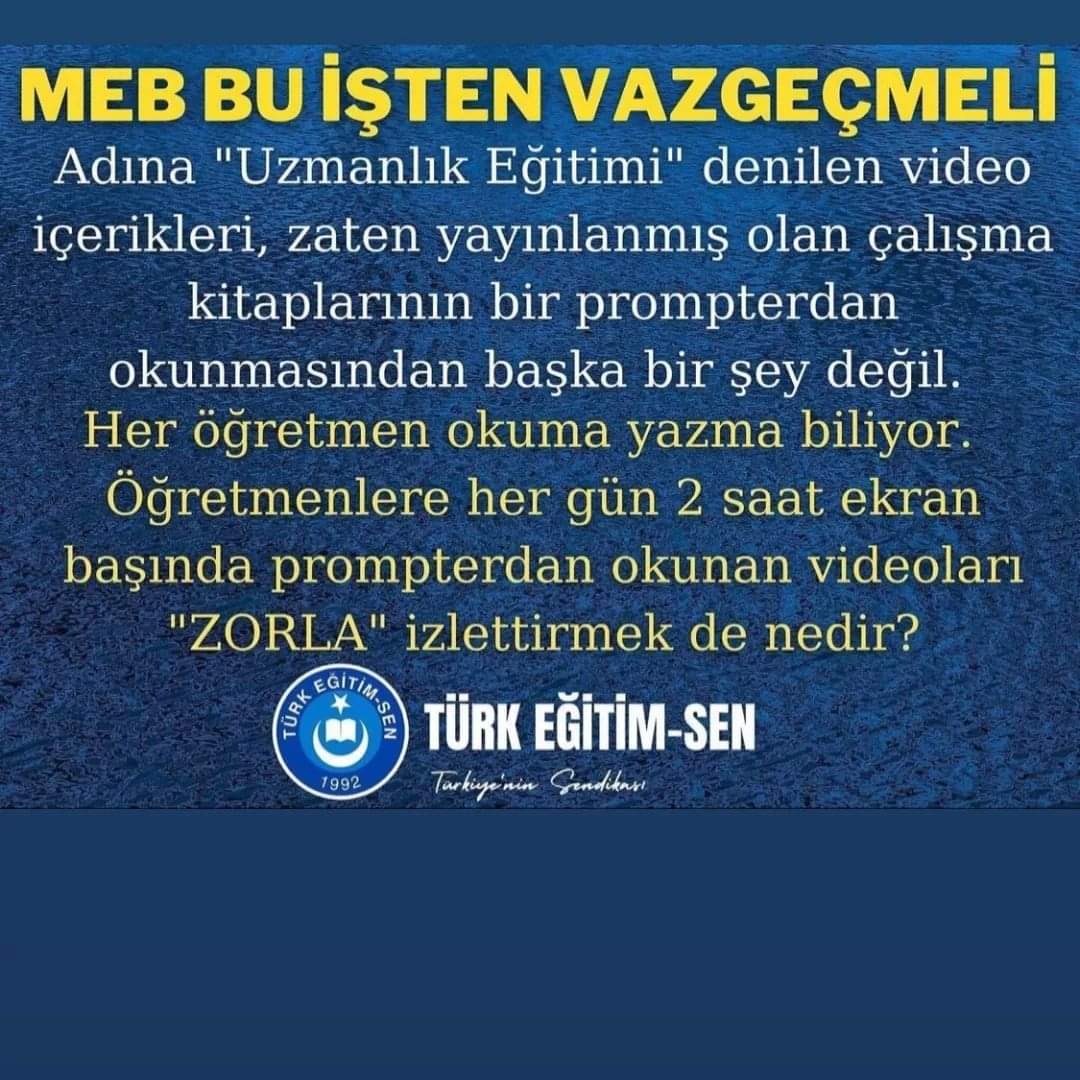 #DiplomamUzmanlığımdır
#sınavlauzmanlıgaHAYIR
#mebsınaviptal
#ogretmenlertekyürek