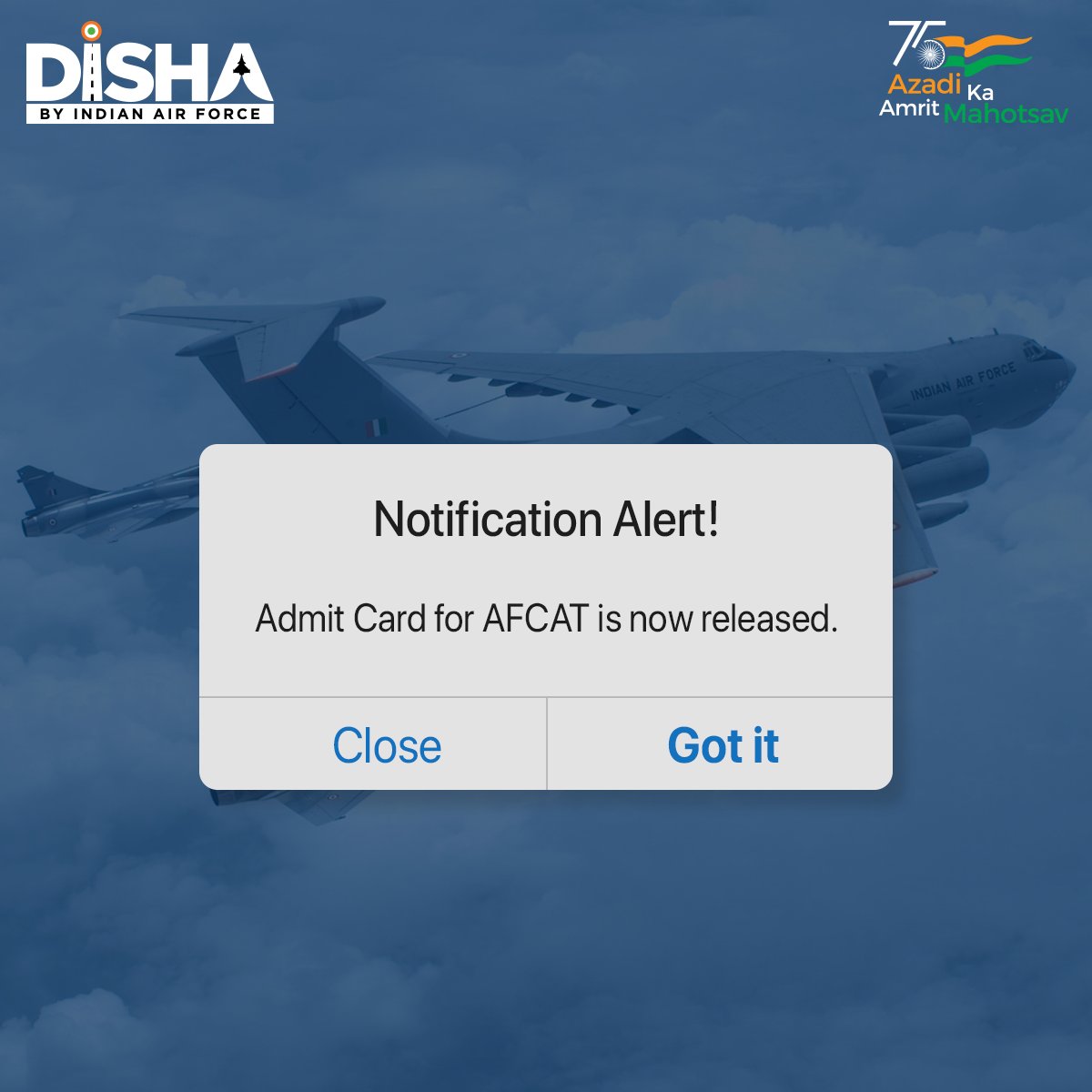 CareerinIAF's tweet photo. Candidates who have registered for the AFCAT 02/2022 can now download their admit card: https://t.co/1P8rSa2qm0
@IAF_MCC #IAF #DISHAbyIndianAirForce #IndianAirForce #CareerInIAF #AFCATAdmitCard #RagRagMeinHindustan #AzadiKaAmritMahotsav #HarGharTiranga https://t.co/vR8M8OJ0zP