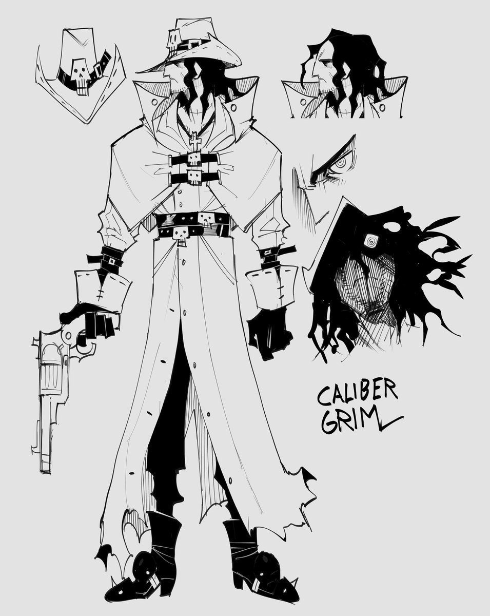 From left to right, design process on a cowboy I've been workin on 