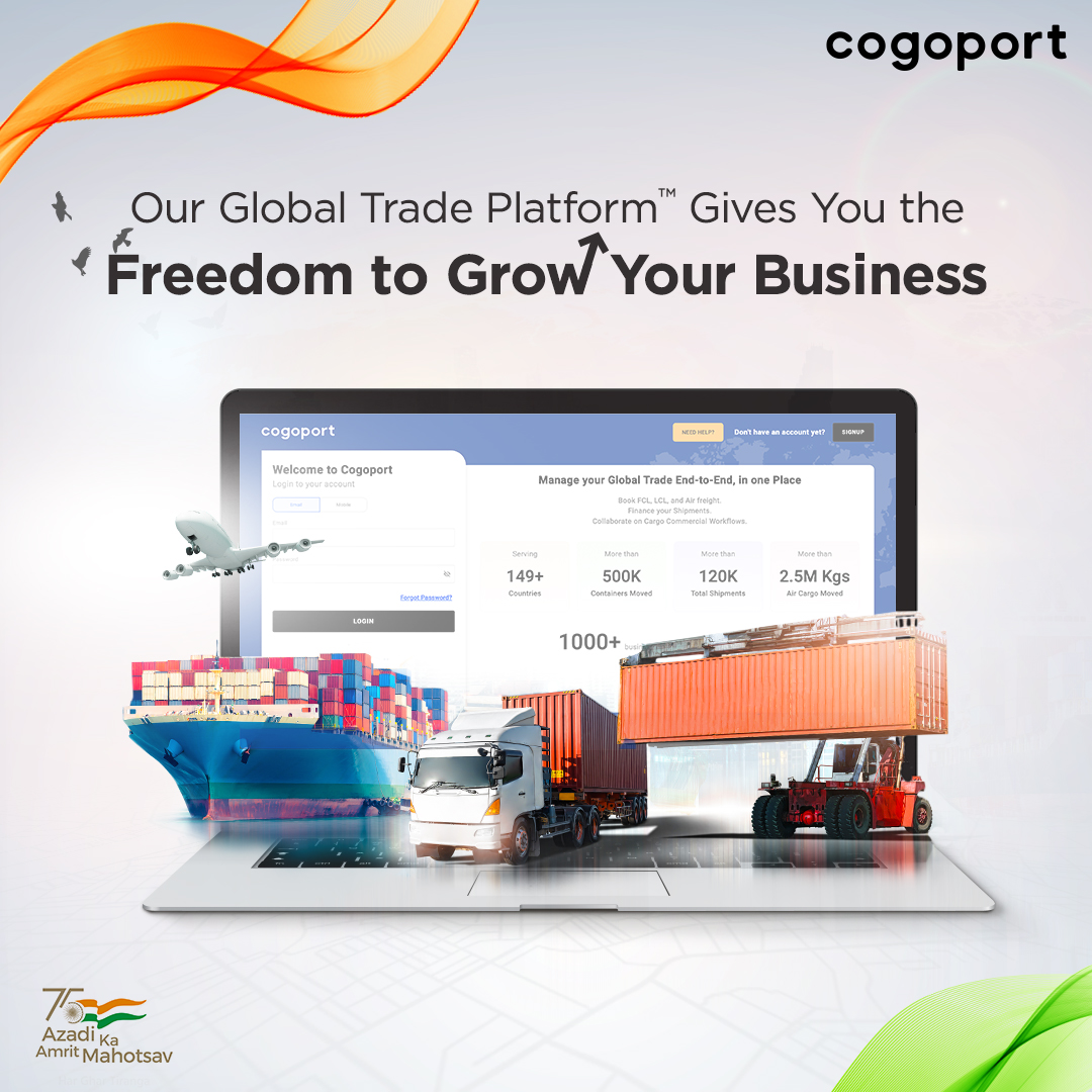 Cogoport would like to wish all Indians another 75 years of freedom, growth, and prosperity. Happy Independence Day! #indiaat75 #independenceday #independenceday2022