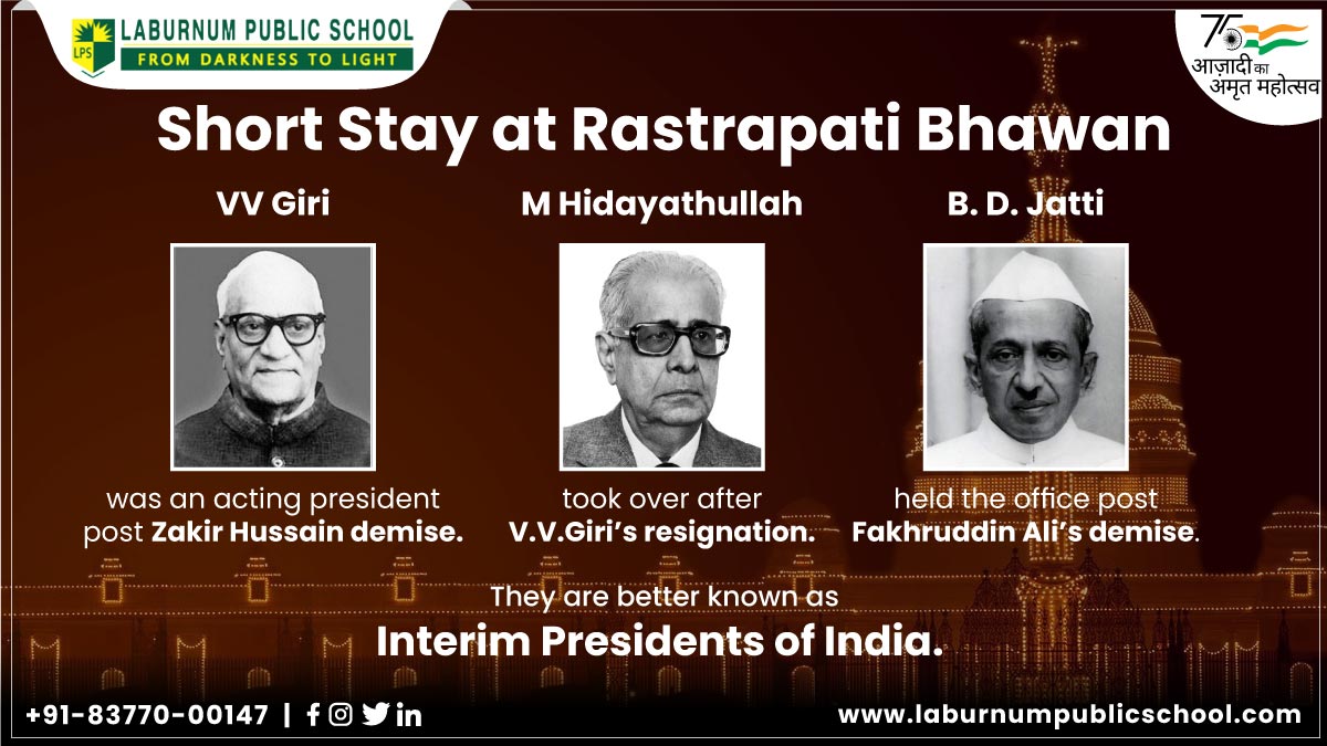 LaburnumSchool's tweet image. Zakir Husain was the first #MuslimPresident of India and died at his post. The immediate Vice President, V.V. Giri was made the acting President. Later, #ChiefJustice of the Supreme Court Mohammad Hidayatullah was acting President from 20 July 1969 to 24 August 1969.
#president