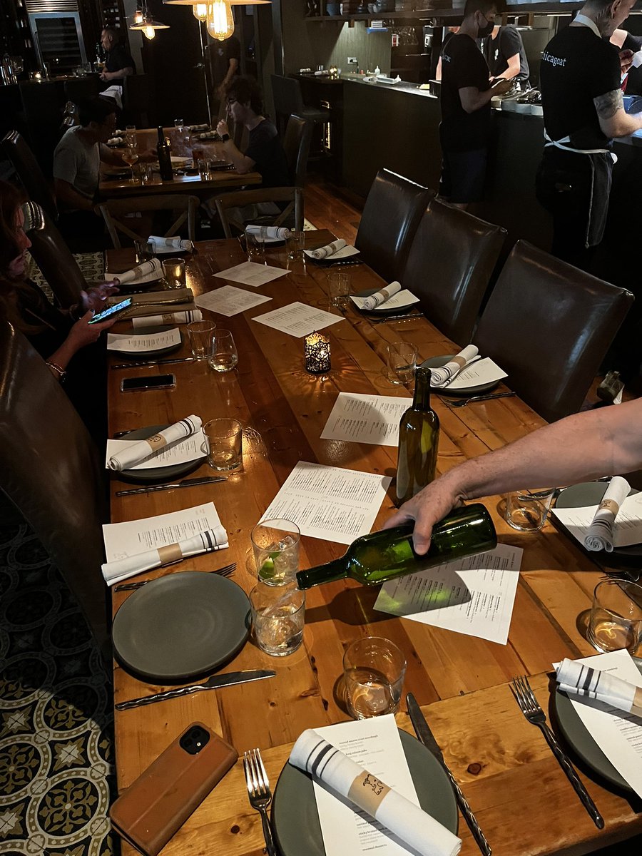 polettojohn's tweet photo. Amazing team dinner at the #KingsTable at #GirlandTheGoat 🐐 Thank you @stephanieizard 🙏🔥 https://t.co/4uT8WGZIoa
