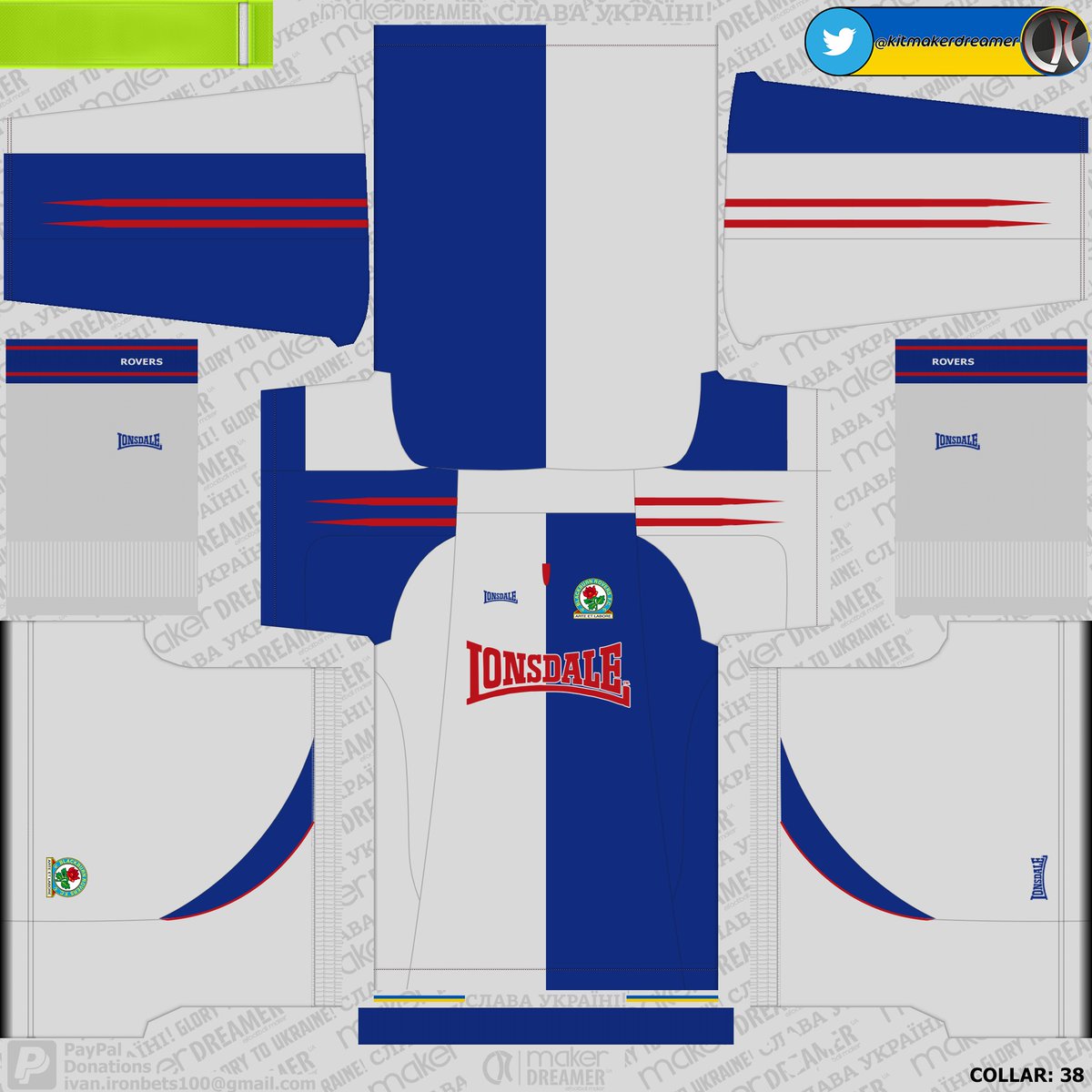 kitmakerdreamer's tweet photo. Blackburn Rovers 2005/06
Retro kits are made specifically to order for
https://t.co/FJFJgSUGk6
PayPal: ivan.ironbets100@gmail.com
#retrokits #errea #efootball2022 #makerdreamer #kitmakerdreamer #kitmaker #dreamer #pes2021 #efootball #konami #teamplate #kitpack #kitsforpes #EPL https://t.co/Z9MybFLMjr