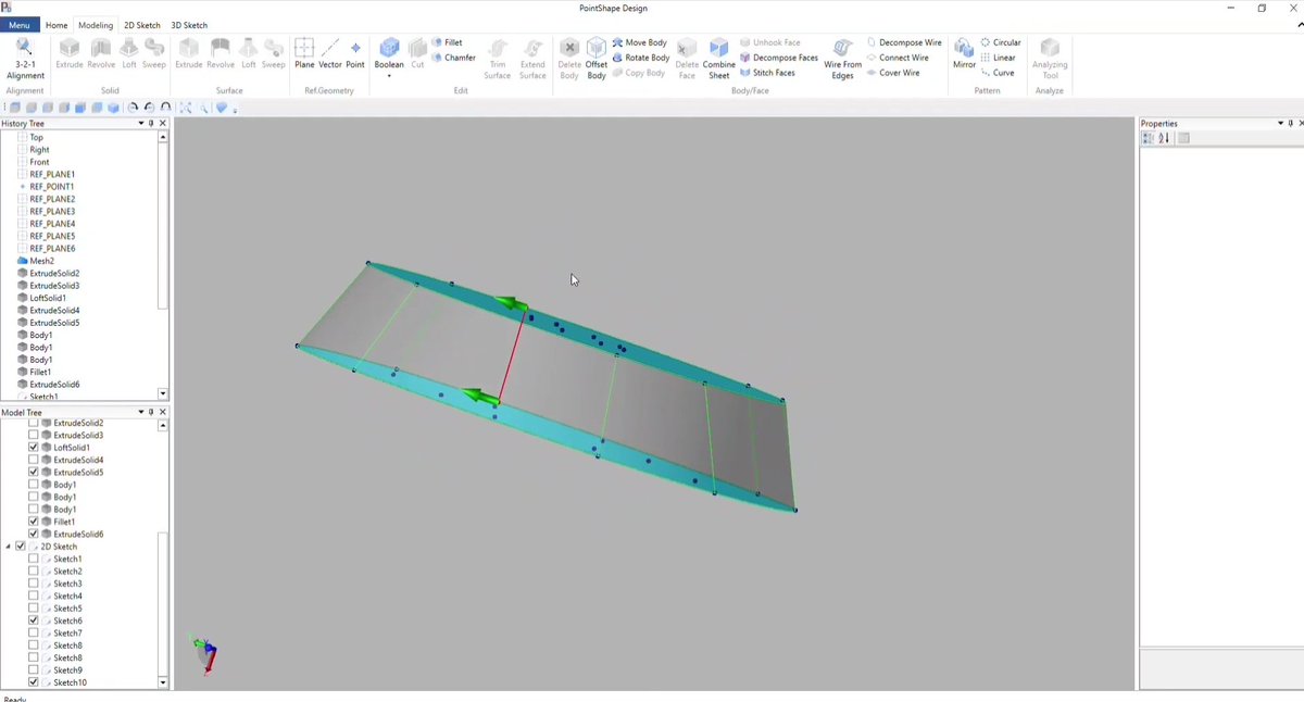 PointshapeS's tweet photo. How to Loft a solid? 

1. Create a sketch for lofting. 
2. Create a loft model by selecting the sketches. 
3. Connect the sketches.

#reverseengineering
#additivemanufacturing
#catia
#autucad
#metrology https://t.co/1OmLJWon1t