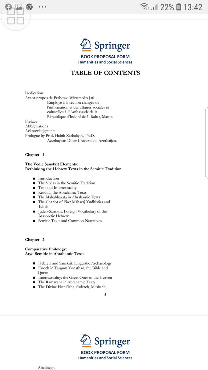 AliMenachem's tweet photo. Buku saya akan diterbitkan SPRINGER, berjudul "Aryo-Semitic Philology: the Semitization of Vedas and Sanskrit Elements in Hebrew and Abrahamic Texts", dan sudah mengisi book proposal form dari penerbit SPRINGER https://t.co/Z6FgJAW1ip