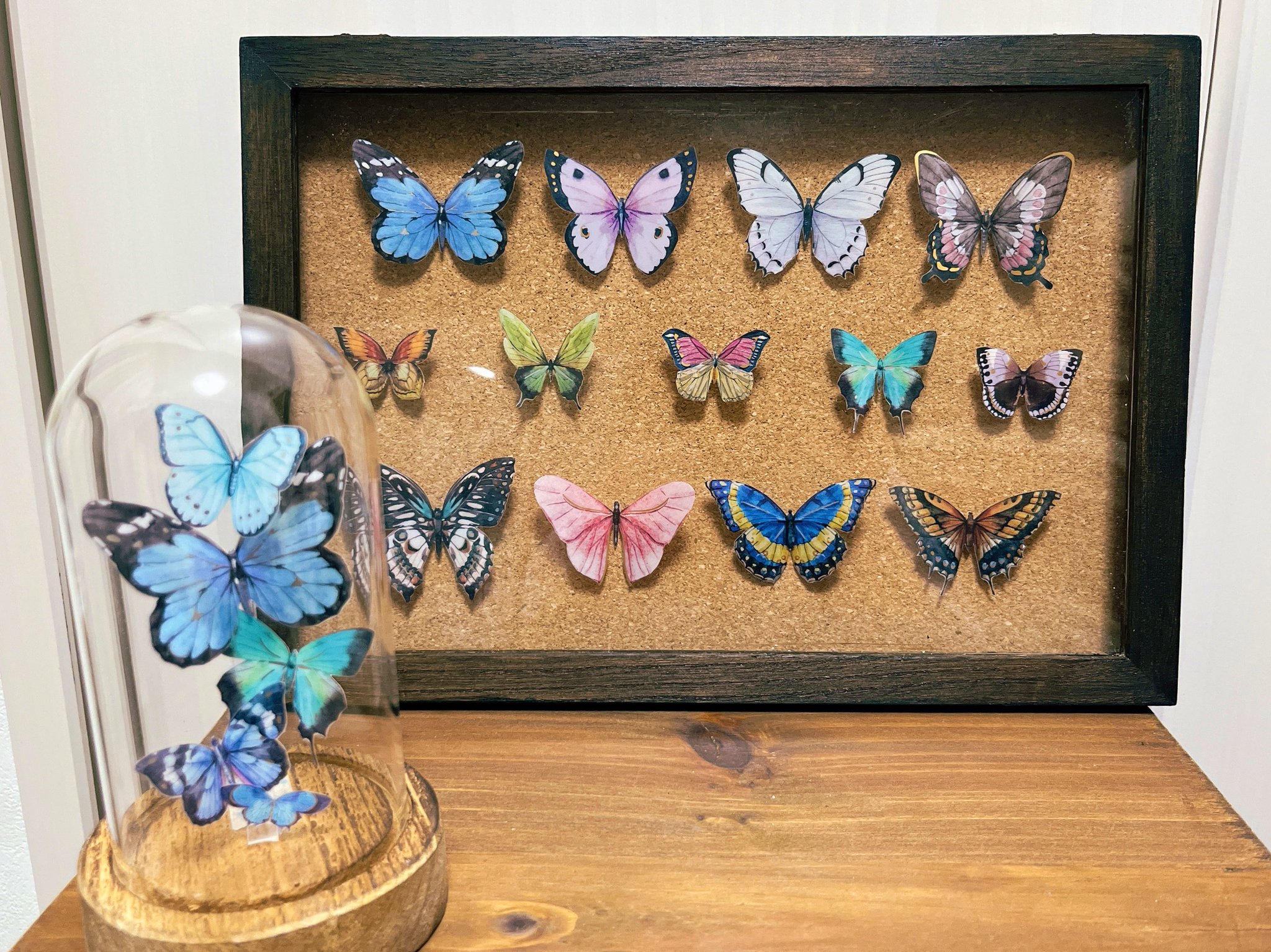 希少　蝶々の羽根を貼り合わせた作品　ブラジル 希少 蝶々の羽根を貼り合わせた作品 ブラジル 珍しいブラジルの