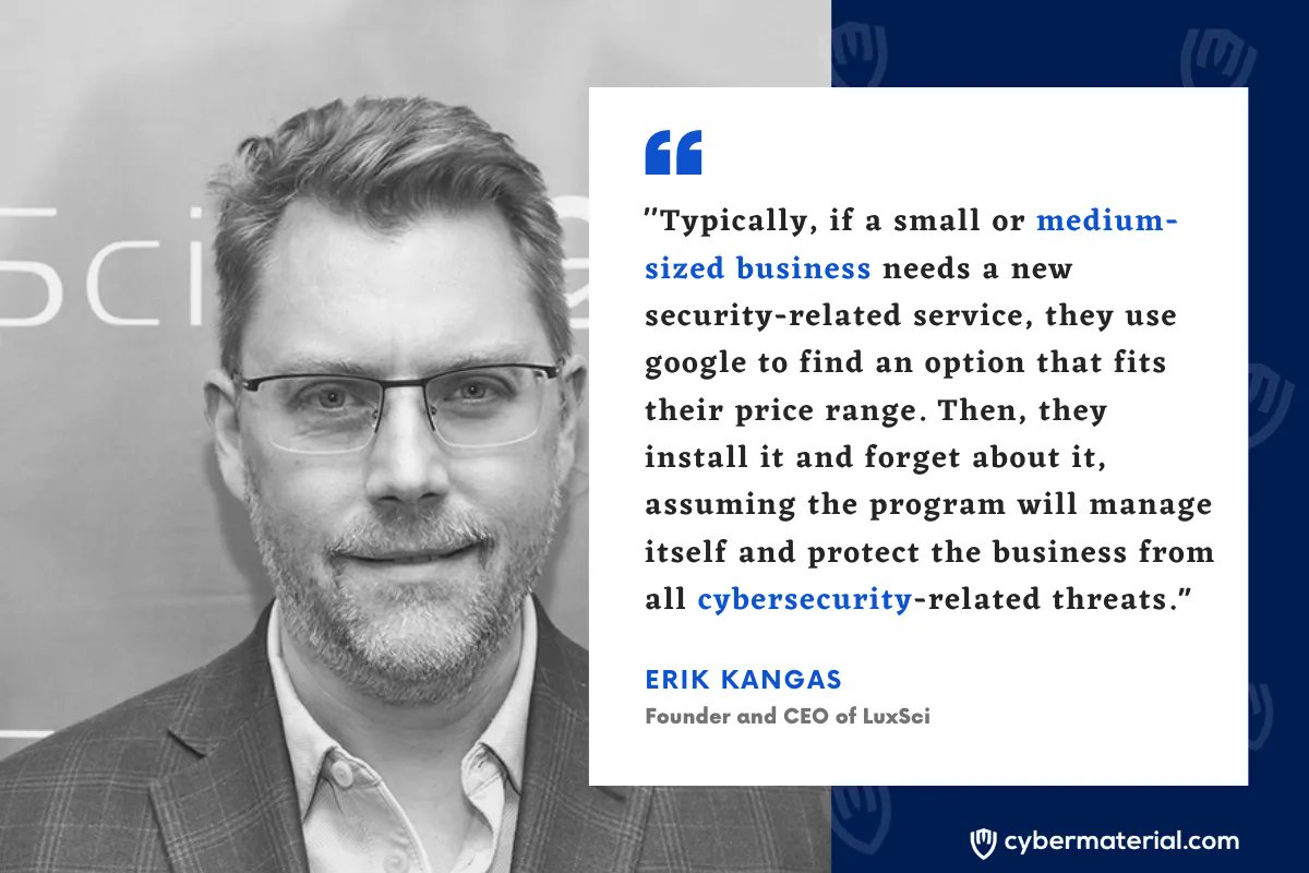 Cybermaterial_'s tweet photo. 📮QUOTE:” Typically, if a small or medium-sized business needs a new security-related service, they use google to find an option that fits their price range. Then, they ...” - by Erik Kangas
https://t.co/SBVcZcBYvP
#cybermaterial #cybersecurity #infosec #quote #devsecop https://t.co/zpNKLivMaj