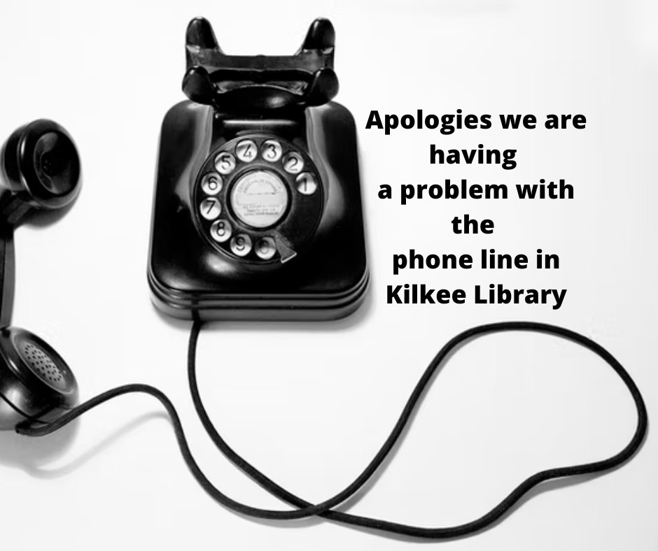 clarelibrary's tweet image. We are experiencing a problem with the phones in #KilkeeLibrary at the moment.
You can contact us by email on kilkee@clarelibrary.ie  Or get in touch with any of our Clare Libraries for renewals or queries. clarelibrary.ie