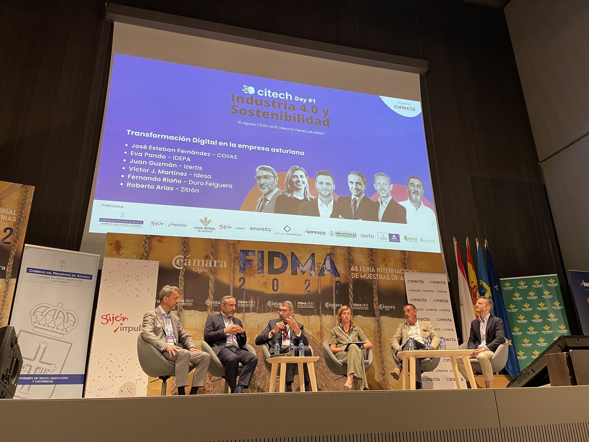 conectindustria's tweet photo. En la mesa redonda “Industria 4.0 y Transformación Digital en la empresa asturiana” destacan desde #zitron que tuvieron que dejar su negocio en la minería para centrarse en toda la ventilación subterránea llegando a realizar obras tan importantes como el metro de Doha. https://t.co/3iTD2BL6OM