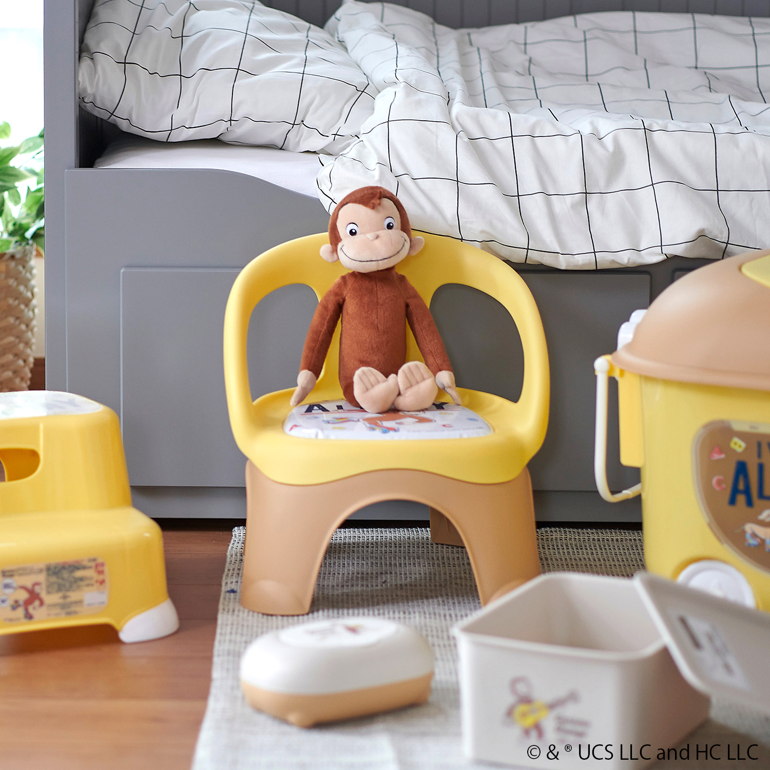 おさるのもんきち バスチェアとユオケのセット おさるのもんきち バスチェアとユオケのセット サンリオ×アベイル