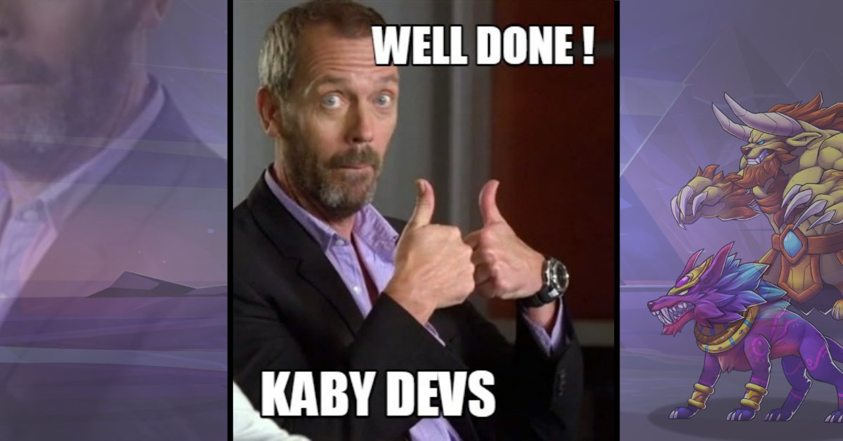 🤔 People: Crypto market is crashing, that’s the end ...
🤩 Kaby Devs: working and delivering as they always have

  #KabyArena #P2E #NFTs #Crypto