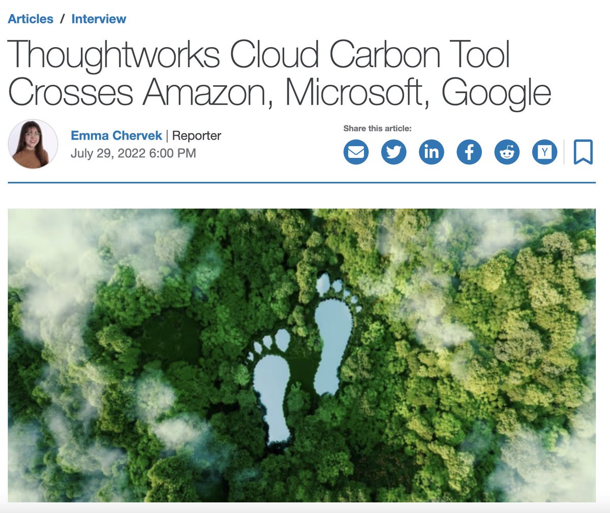 Learn how our open source Cloud Carbon Footprint tool brings our clients added value, in this interview with Lisa McNally on @SDXCentral: sdxcentral.com/articles/inter… #GreenTech #GreenCloud #Sustainability