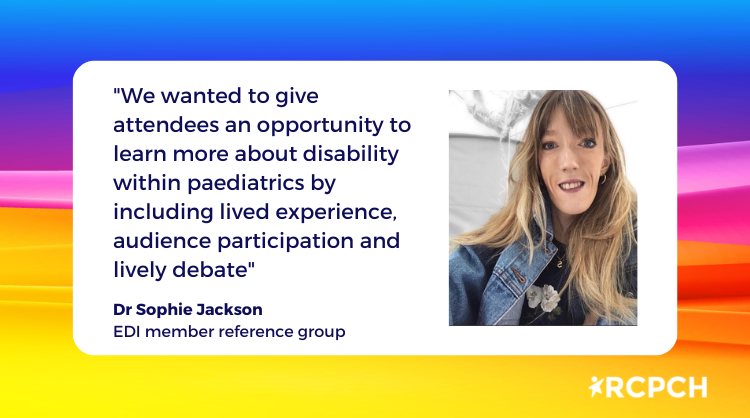 RCPCHtweets's tweet photo. Building collaborative foundations and enabling paediatricians to thrive... @DrSophieJackson reports from a fantastic disability workshop she co-led at #RCPCH22 - https://t.co/jvxXvTD4N5 https://t.co/Wj9yTSUWSl