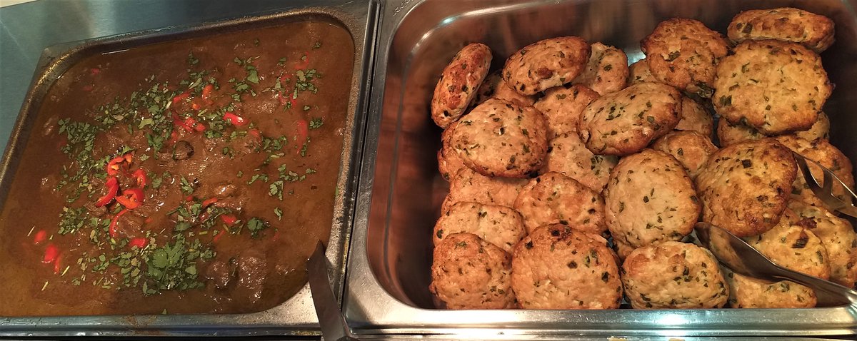 RDEcatering's tweet photo. It's Thai curry theme day in TLC today with dishes including Vegetable Pad Thai, Lemongrass Beef Stew Noodles and Thai Turkey Cakes with Chilli Sauce. https://t.co/9zqyE8UkM9